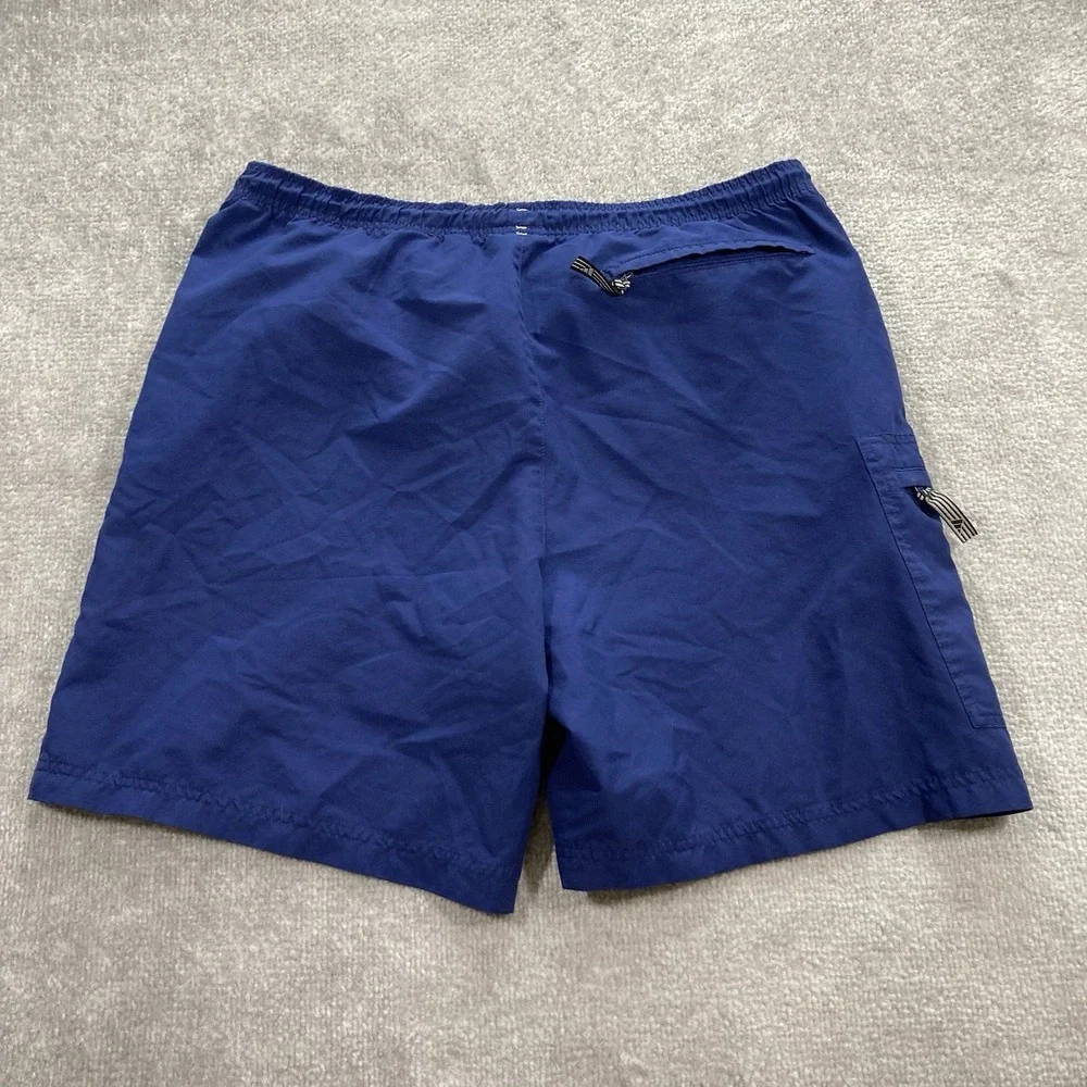 Adidas‎ Mens Cargo Shorts Blue Small Y2K Vintage Athletic Adjustable